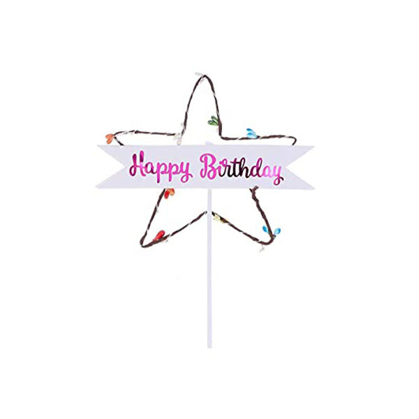 CherishX.com Happy Birthday Cake Topper with LED Light, Premium Birthday Cake  Topper, Heart Shape Cup Cake Topper for Birthday Celebration or Surprise :  Amazon.in: Grocery & Gourmet Foods