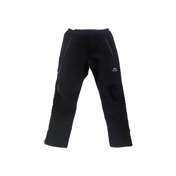 Men's Outdoor Hiking Pants and Thick Fleece Cargo - Black