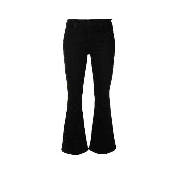 Women's High Waist Stretch Flare Jeans With Fur Inside(Black)