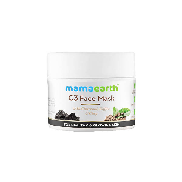 MamaEarth C3 Face Mask For Healthy & Glowing Skin(Charcoal, Coffee & Clay)