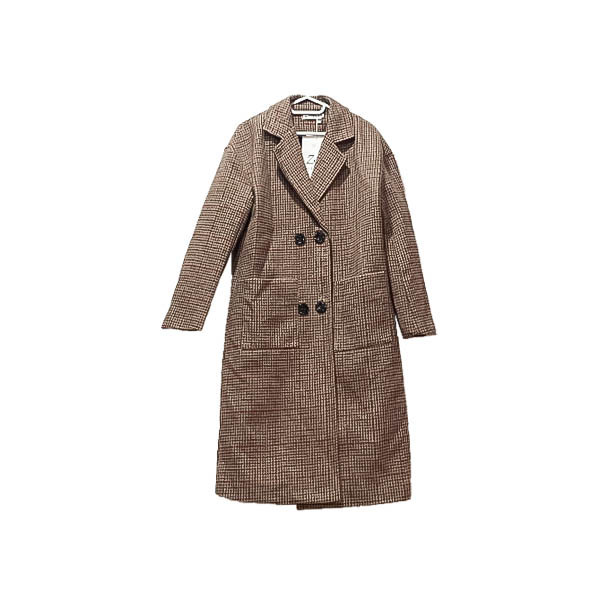 Women Winter Vintage Wool Style Overcoat Over the knee  - Dark Brown