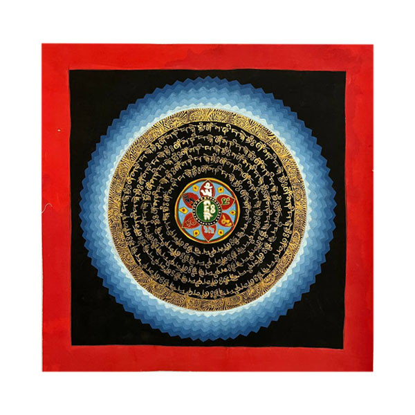 Om Mani Padme Hum Mantra Mandala Thangka Painting- II
