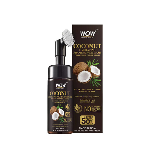 WOW Coconut Hydrating Foaming Face Wash, 150ml