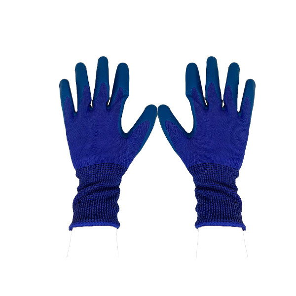 Half Coated Gloves- Blue