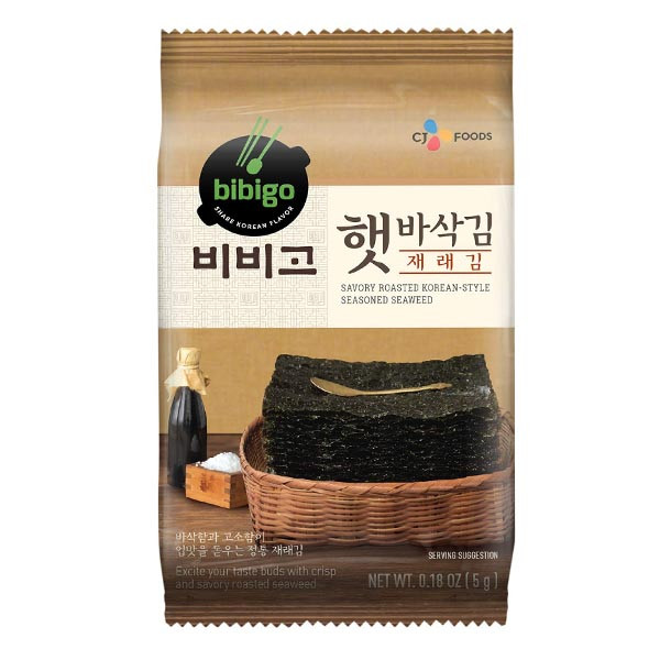 CJ Bibigo Roasted Korean Style Seasoned Seaweed, 20g