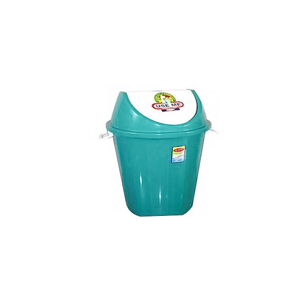 Plastic Dustbin with Lid(Green) - 30 litres