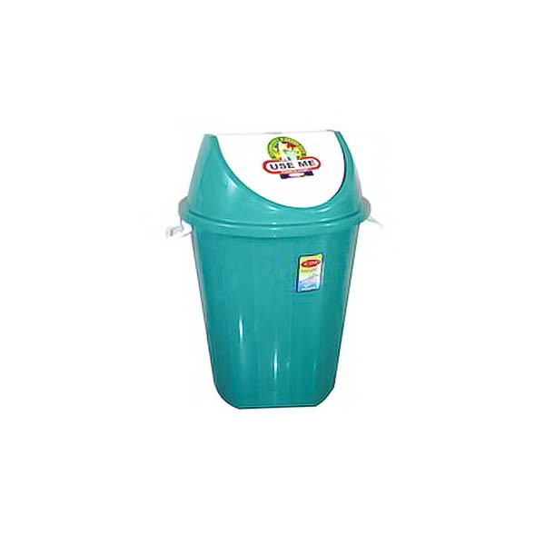 Plastic Dustbin Big Size with Lid(Green) - 40 litres