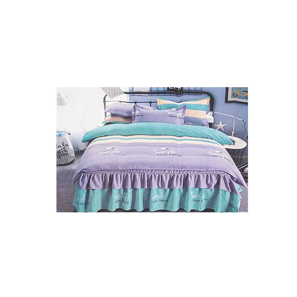 Double Fitted Bed Sheet With 2 Pillow Cover-  Green