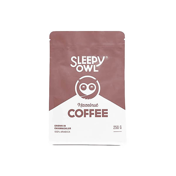 Sleepy Owl Hazelnut Ground Coffee (100% Arabica)- 250g