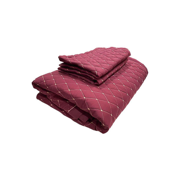 Double Bed Spreads with Two Pillow Cover - Maroon