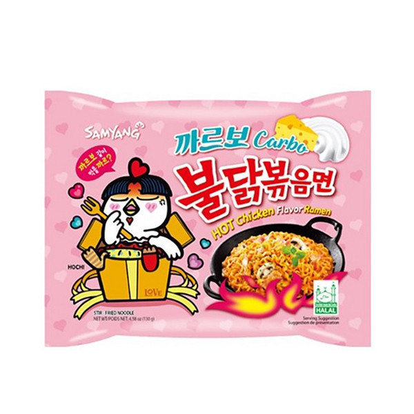 Zala Bt Samyang Buldak Carbonara Hot Chicken Flavor Ramen Pink 130g