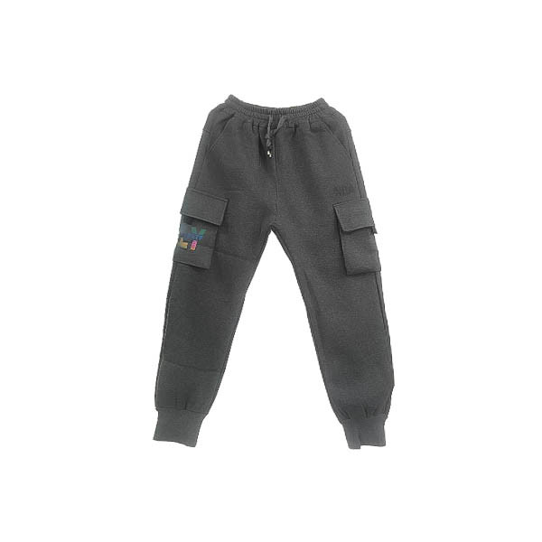 NBA Cargo Pants With Side Pocket For Kids - Grey