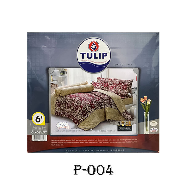 Tulip Fitted Bedsheet King Size-3Pcs (P004)