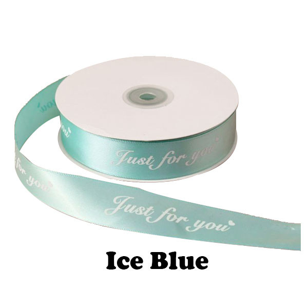 Just for You Printed Fabric Ribbons (Ice Blue)