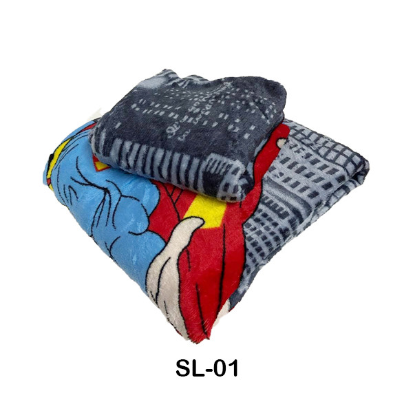 Single Fleece Bedsheet With Pillow Case