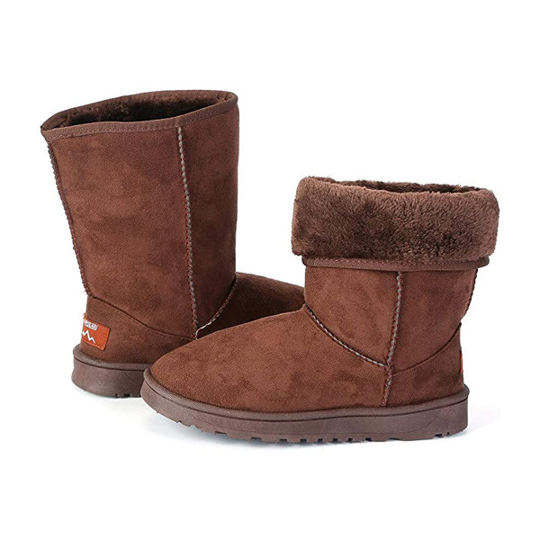 Ladies Fur Winter Boots- Dark Brown