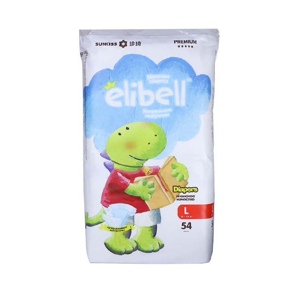 Elibell Baby Diaper- L/54N (9~14Kg)
