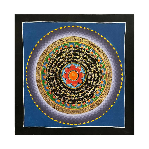 Om Mantra Mandala Thangka Painting- III