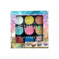 Anylady 9 colors Ultra Bling Glitter Eyeshadow Palette