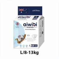Aiwibi Disposable Baby Diaper, 10Pcs/ L(8~13kg)